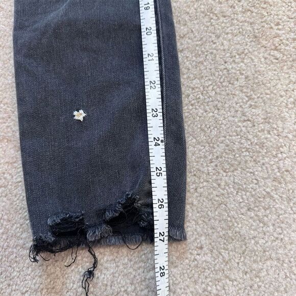 VGUC Abercrombie & Fitch Women's Hi Rise Skinny Jeans Size 25 Black Embroidered - Picture 4 of 4